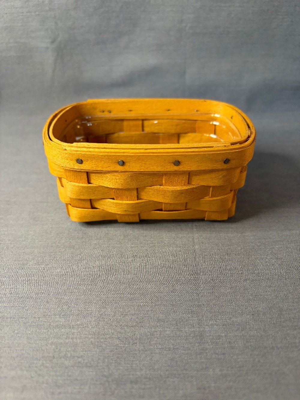 Longaberger Business Card Basket 1999 Classic Stain w/ Protector